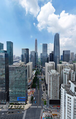 Fototapeta premium Aerial photography of Shenzhen Futian CBD Ping An Building Excellence Center
