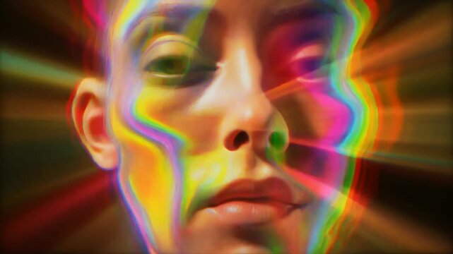 儚い希望を映す揺れる顔のコラージュ