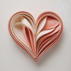 Intricate paper heart sculpture
