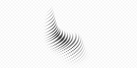 Modern abstract background. Halftone dots in circle form. Round logo. Vector dotted frame. Design element or icon.