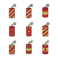 Lunar Festival Firecracker Icons