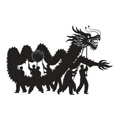 Festive Dragon Silhouette Scene