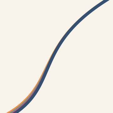 Abstract retro wavy lines background with colorful flowing curves beige background