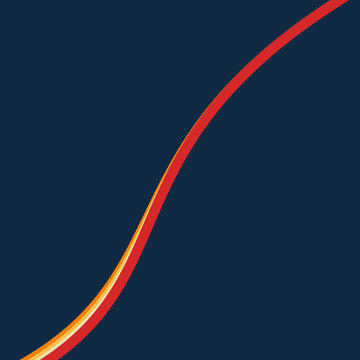 Abstract retro wavy lines background with colorful flowing curves dark blue background