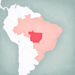Map of Brazil - Mato Grosso