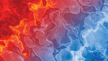 Vibrant abstract illustration of swirling red and blue smoke-like shapes in a dynamic, high-fidelity visual representation