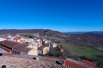The landscape of Sant'Angelo Limosano, a small town in Molise, Italy.
