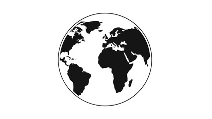 A 3d illustration of a blue world map and globe showing earth as a global sphere with continents like north america and europe on a black space background for travel and business concepts