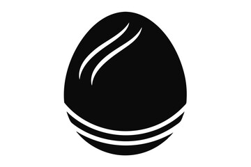 Obraz premium egg silhouette line art vector illustration