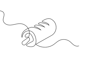 Fototapeta premium Cake food icon continuous one line drawing and minimalist style isolate outline vector illustration