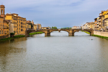 Fototapeta premium view of Florence on Arno river 