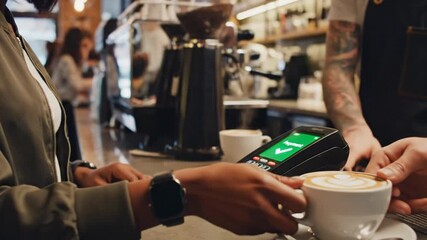 Contactless Coffee: Secure Payment & Barista Service - Powered by Adobe