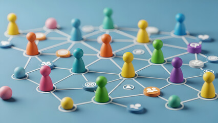 Abstract business networking people connection