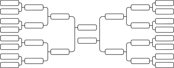 Obraz premium Tournament Bracket Championship Chart And Diagram Template Vector