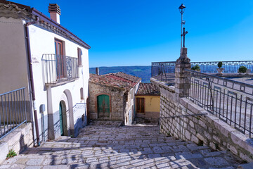 A narrow street in Sant'Angelo Limosano, a small town in Molise, Italy.
