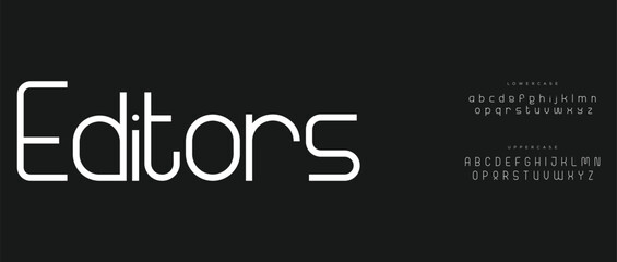 Minimal light  condensed stencils font for poster and head line © Abdullah