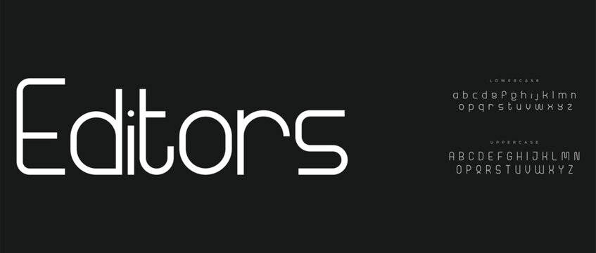 Minimal light  condensed stencils font for poster and head line