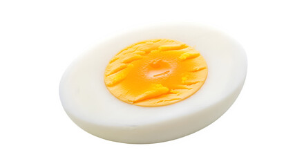 Hard Boiled Egg Half Isolated on White Background