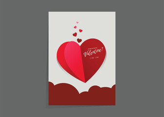 Playful Valentine card featuring a layered heart opening with a romantic proposal message.