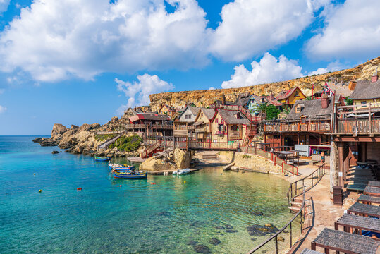 Landscape with Anchor Bay and Popeye Village, Malta