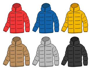 フード付きダウンジャケット