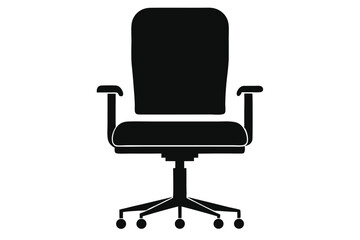 Fototapeta premium desk chair silhouette line art vector illustration