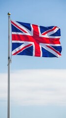 Union Jack Flag Waving in the Wind
