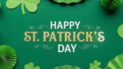 Festive st. patrick's day celebration with shamrocks and green decorations