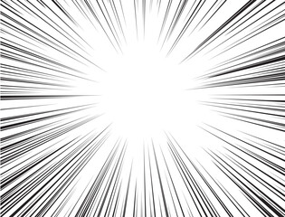 Fototapeta premium Comic Background – Radial Line Explosion Vector