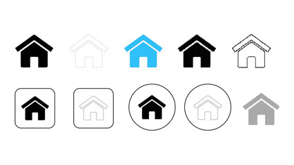 Obraz premium Collection of house icons in various styles and colors