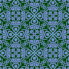 Abstract Curvy Geometric Ornament Pattern