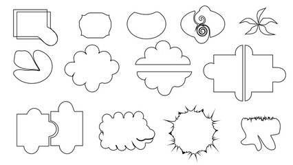 Various shapes isolated on white background