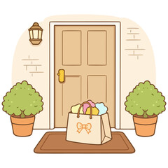 Gift Package Left at the Front Door