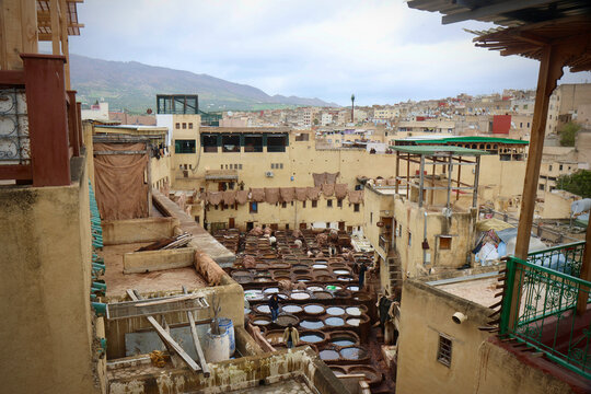 Tanneries de F&egrave;s, Maroc