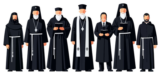 Group of Clergy Members Standing Together.