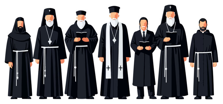 Group of Clergy Members Standing Together.