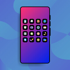 Modern Smartphone App Dashboard User Interface Design