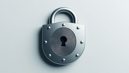 Biometric padlock icon