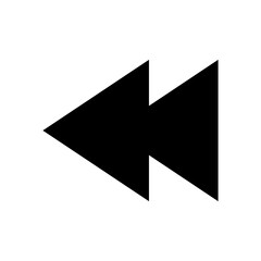 Rewind Button Icon for Media Player UI Transparent PNG