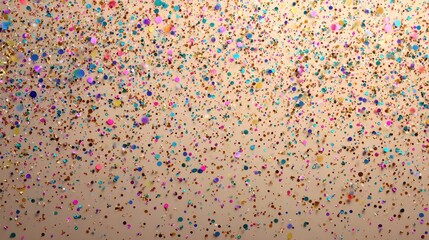 Colorful Confetti Scatter on Sparkling Background for Festive Celebrations