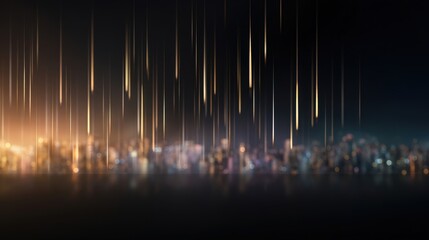 Abstract Cityscape with Light Streaks and Blurred Backgrounds at Night