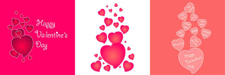 Valentine's Day greeting cards.
Happy Valentine's Day