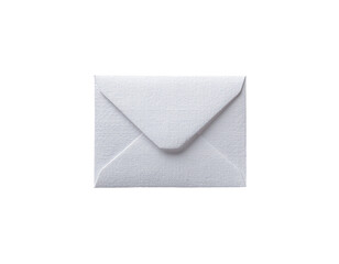 Plain white envelope with closed flap resting