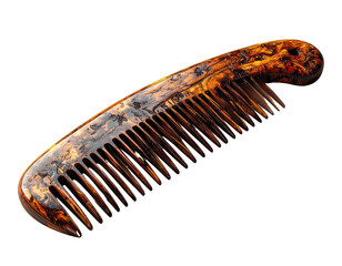 Close-up of ornate comb on black background