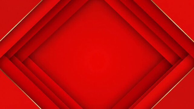 Abstract red background with modern geometric layered design and golden accents, creating a luxurious and elegant visual texture for versatile graphic projects