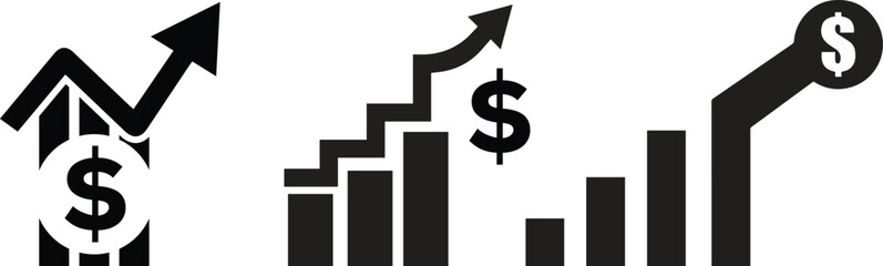 Financial growth and investment icons