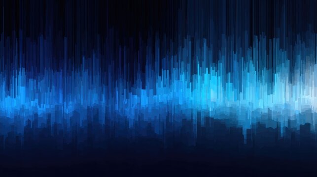 Abstract blue soundwave pattern in digital art - Powered by Adobe