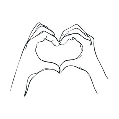 Fototapeta premium Hands creating a heart shape symbol of love and connection