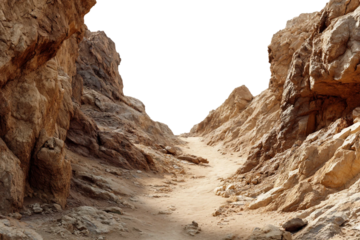 Desert canyon adventure path isolated on transparent background