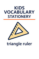 Kids Vocabulary Stationery Triangle Ruler